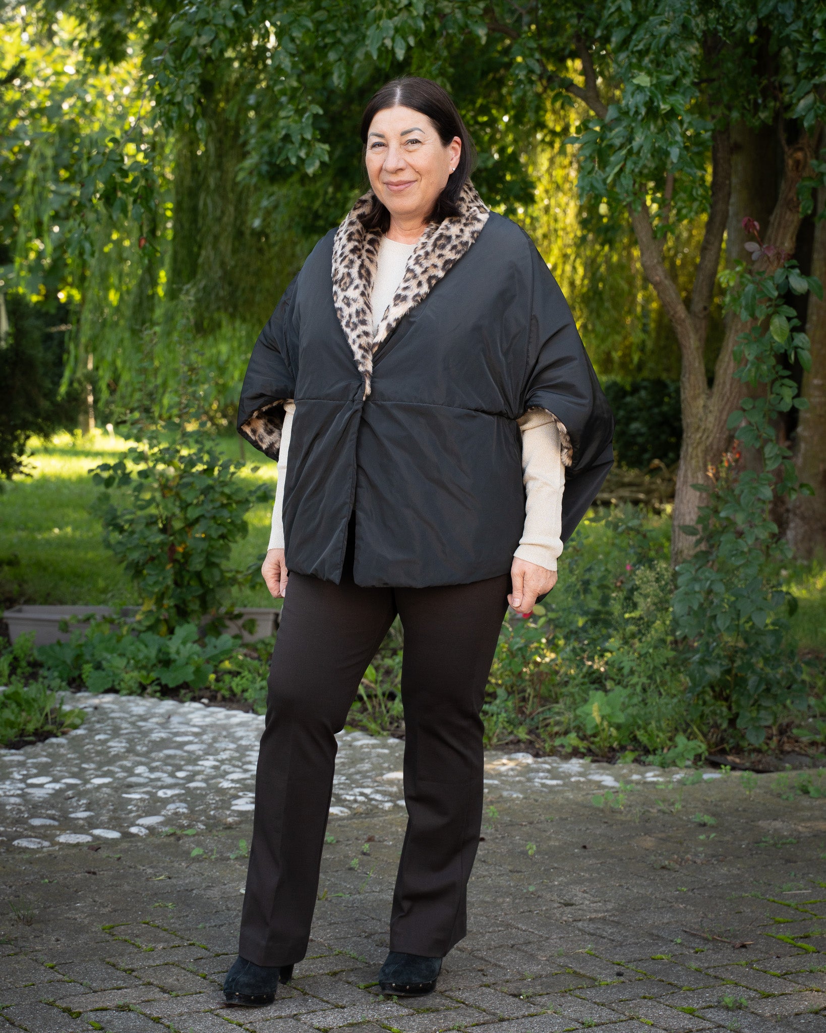 Cappa Leopardata Duble Face