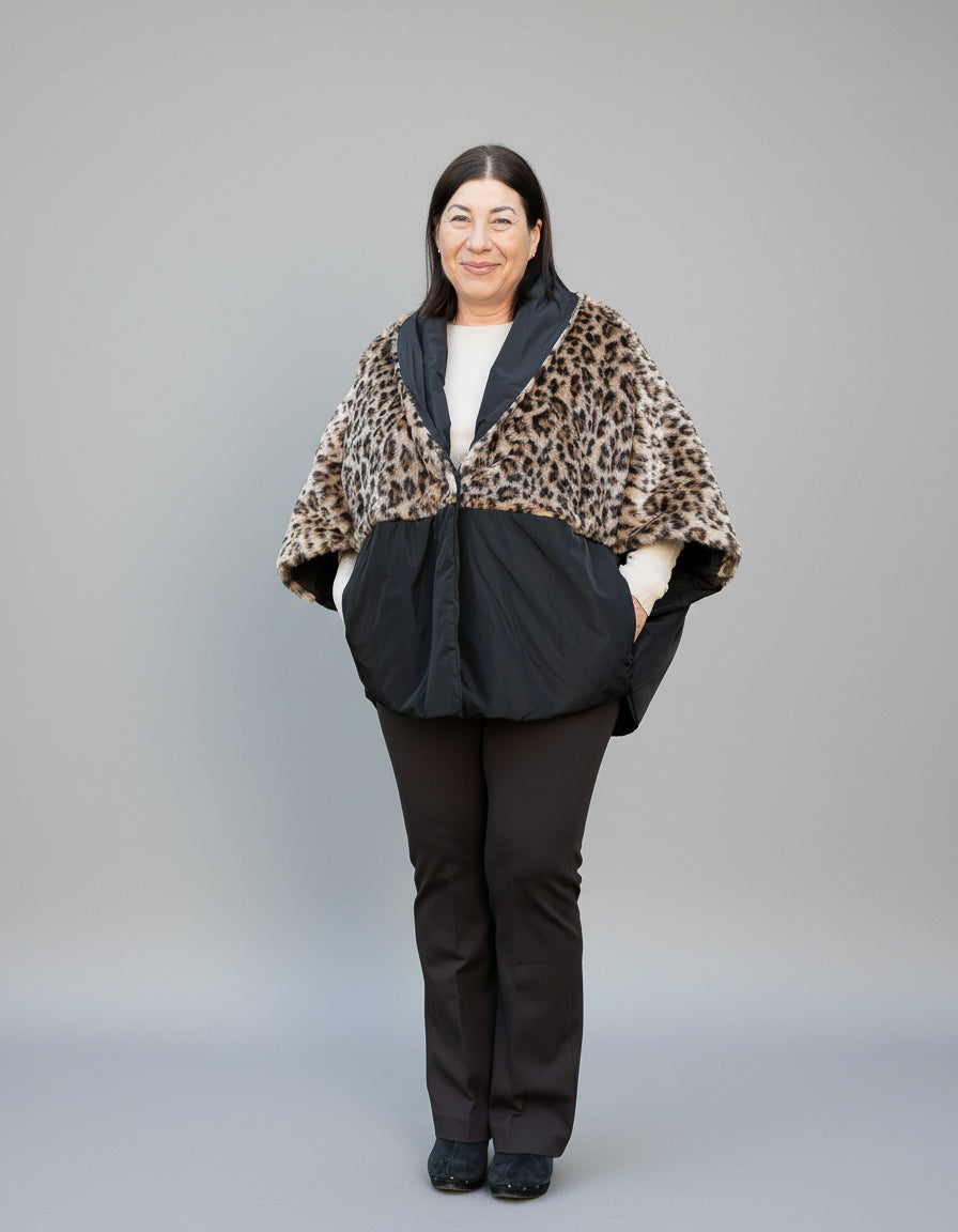 Cappa Leopardata Duble Face